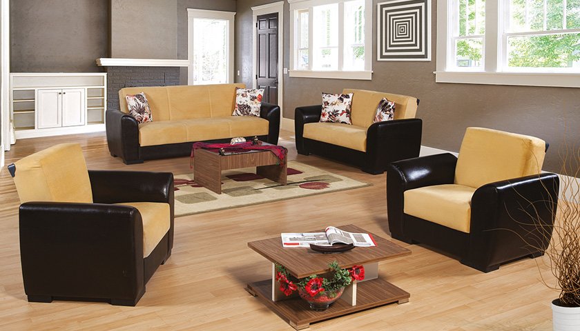 Akçay Koltuk Takımı - Beyaz Desenli