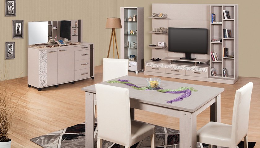 Yonca Yemek Odası- Beyaz Dalyan