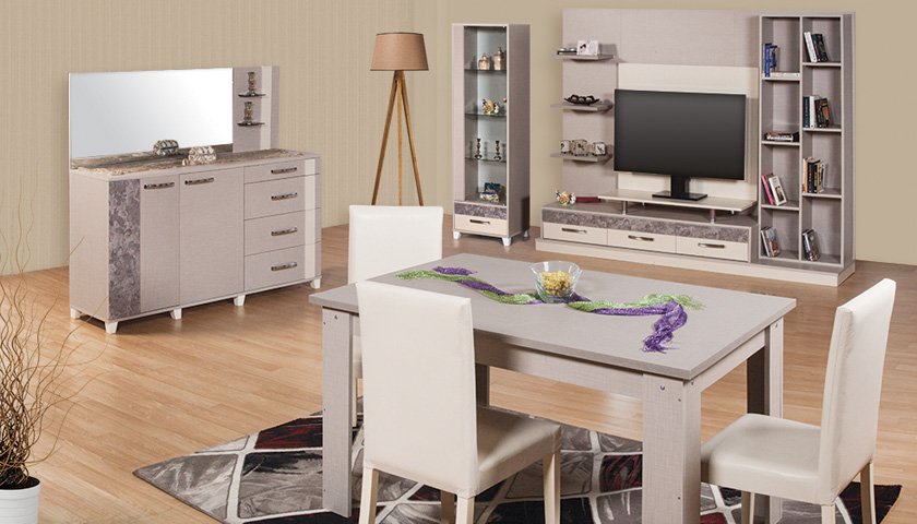 Yonca Yemek Odası (Krem) Ürgüp