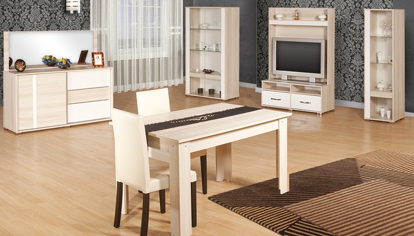 Yonca Yemek Odası (Krem-Ceviz)