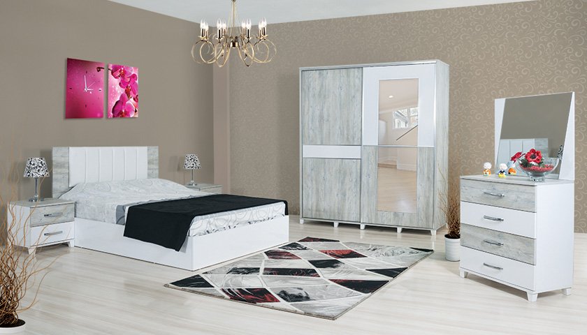 Nil Yemek Odası Beyaz Bordo