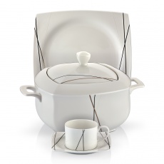 85 Parça Kare Bone Yemek Takımı