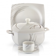 85 Parça Kare Bone Yemek Takımı