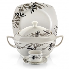 85 Parça Kare Bone Yemek Takımı