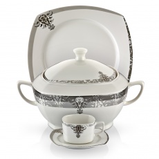 85 Parça Kare Bone Yemek Takımı