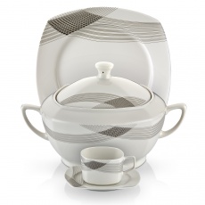 85 Parça Kare Bone Yemek Takımı