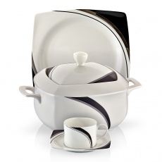 85 Parça Kare Bone Yemek Takımı