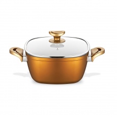 Seramik Gastronomie 20 Cm Derin Tencere Altın