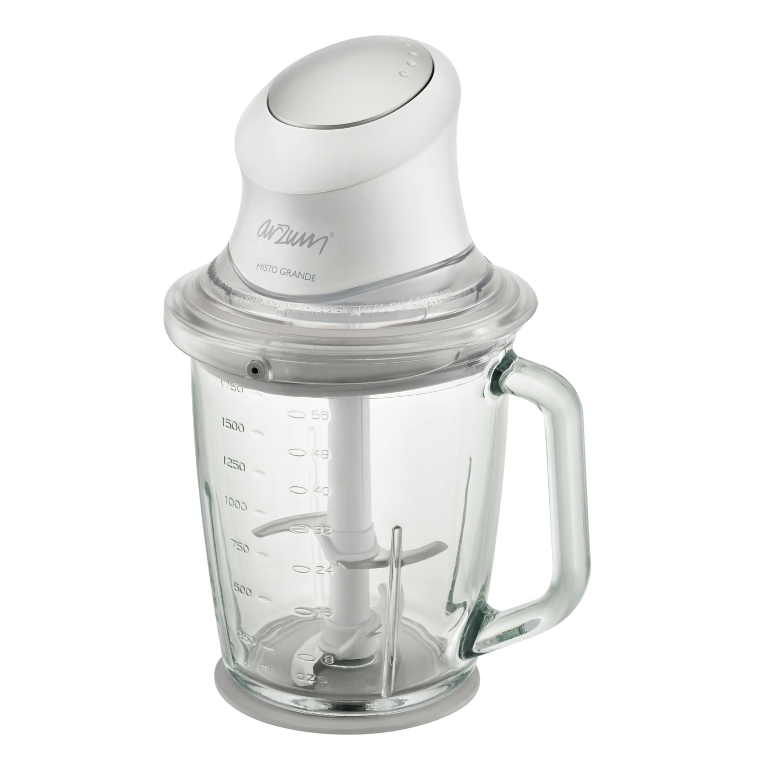 AR147 Arzum Misto Grande Cam Hazneli Midi Doğrayıcı GÜMÜŞ