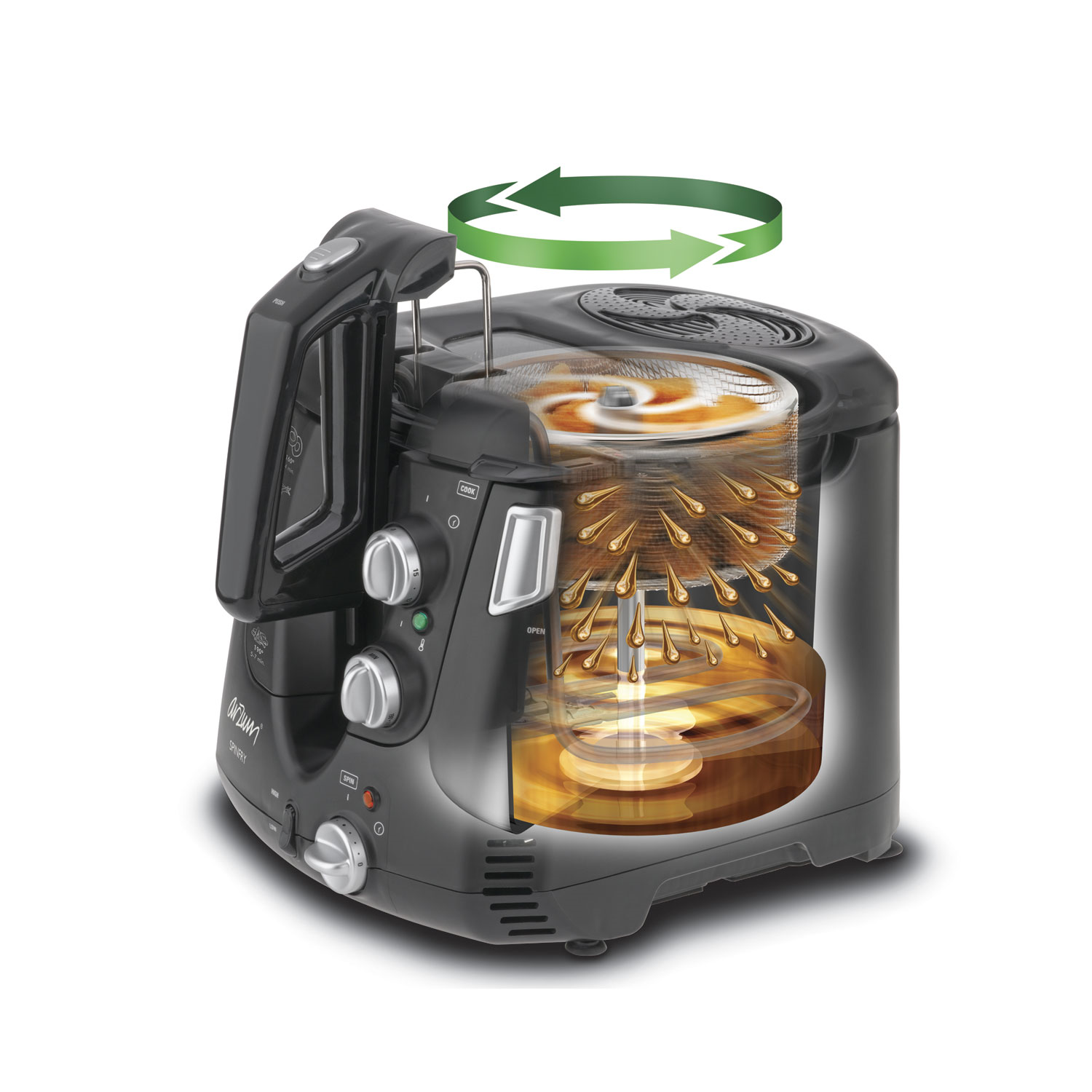 AR260 Arzum Spinfry Fritöz SİYAH