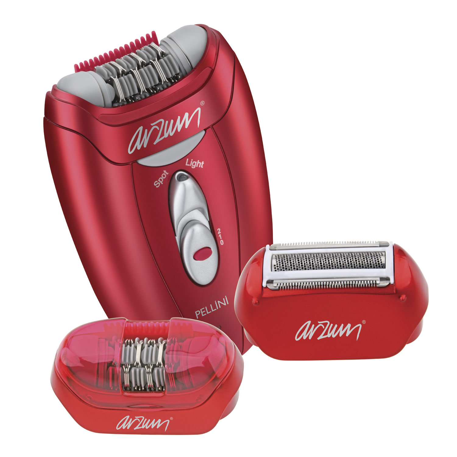 AR565 Arzum Pellini Şarjlı Epilasyon Cihazı KIRMIZI